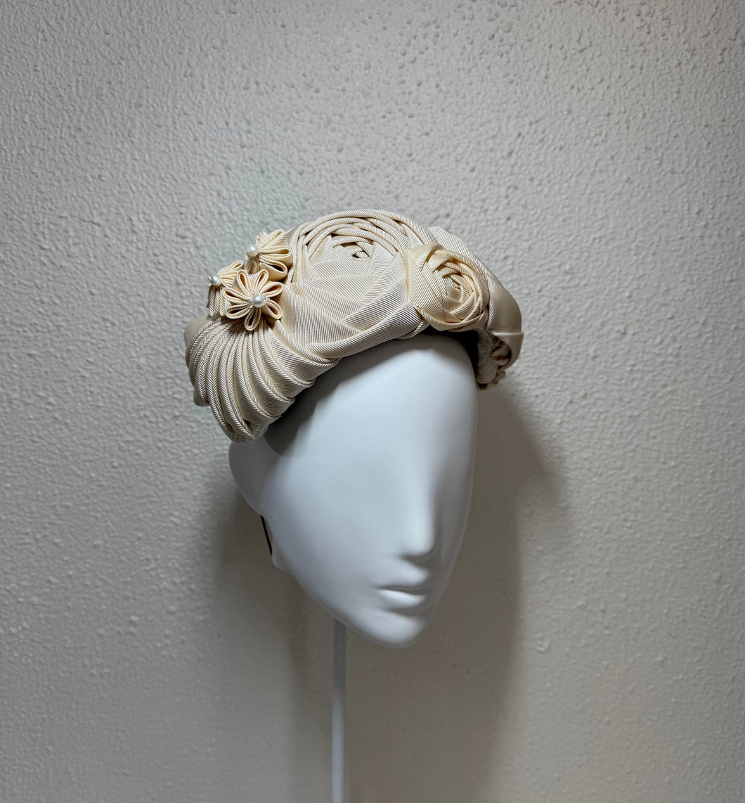 Pleat, fold, roll and stitch roses