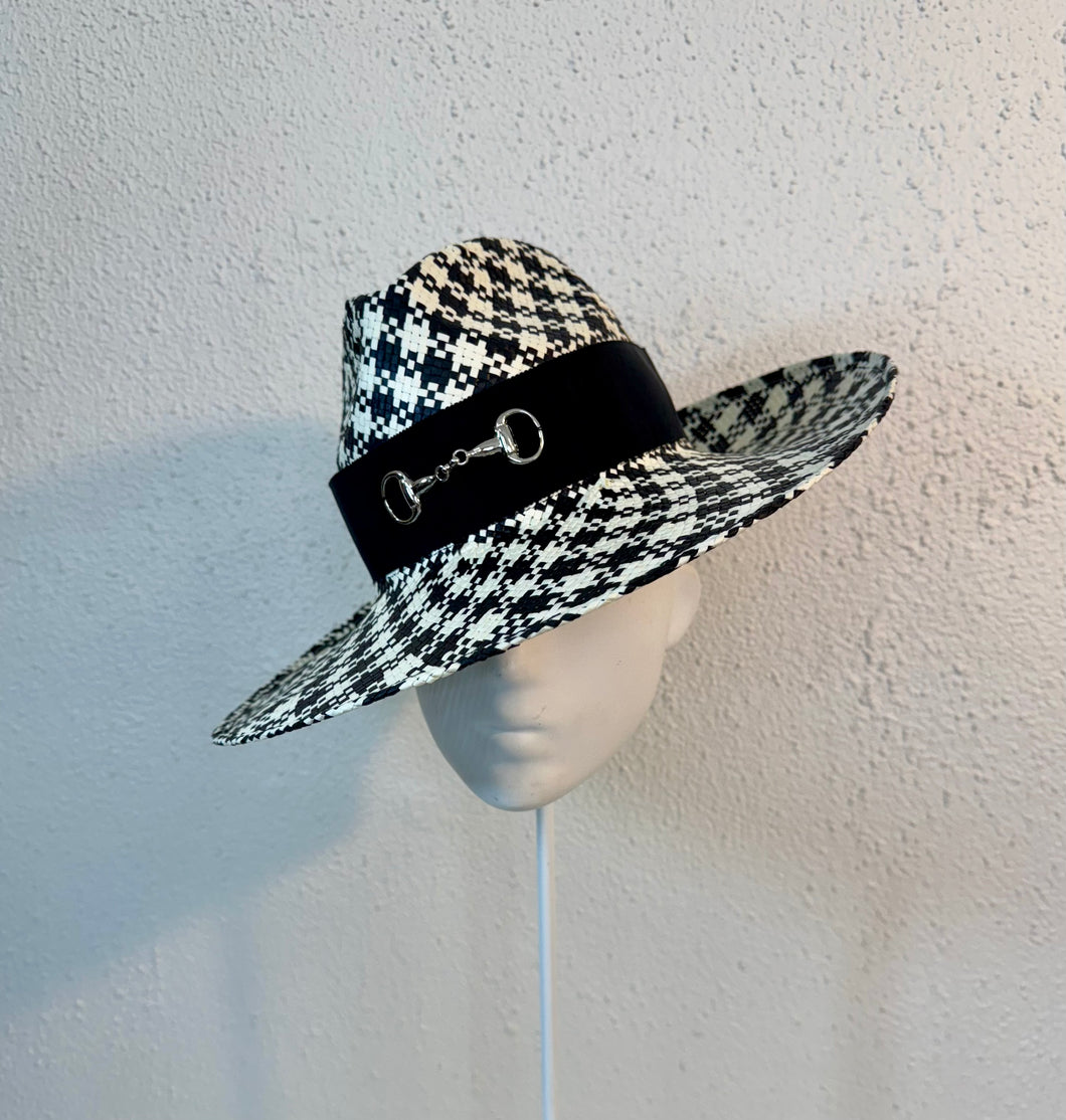 Houndstooth fedora small snaffle