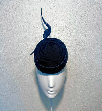 Navy rose pork pie percher