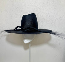 Flat brim fedora eyelash bow