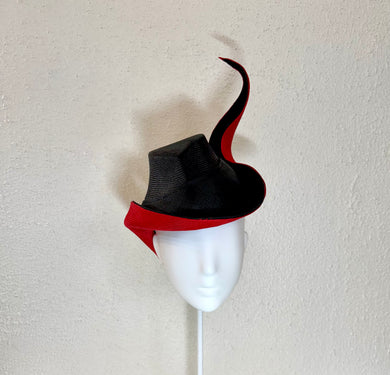 Sculptural red and black