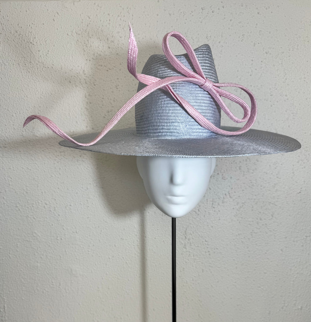 Flat brim fedora in pastels