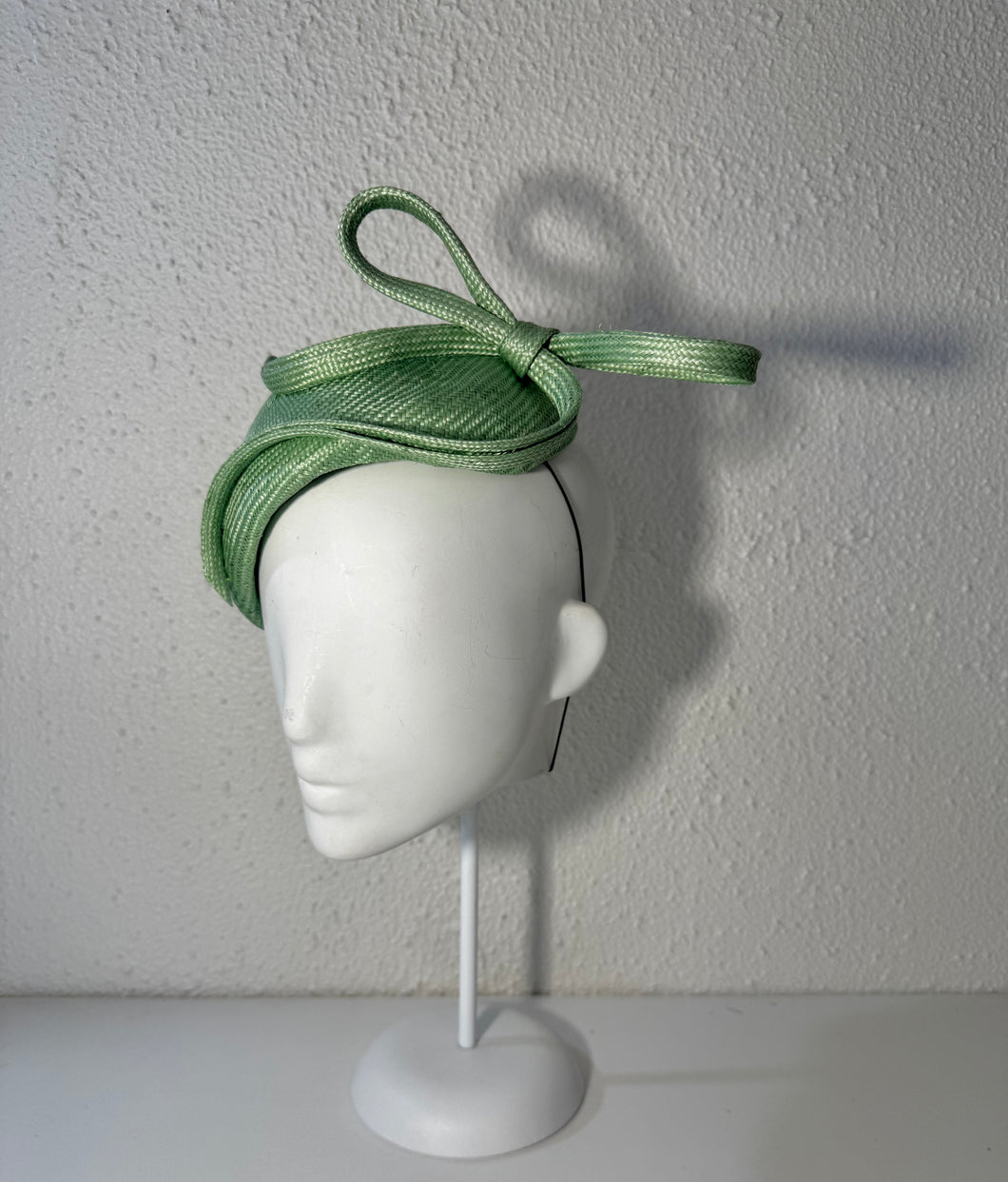 Green mini beret bow