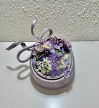 Pork pie - Floral beaded garden in lilacs