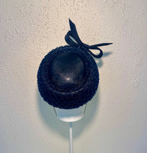 Navy textured pillbox