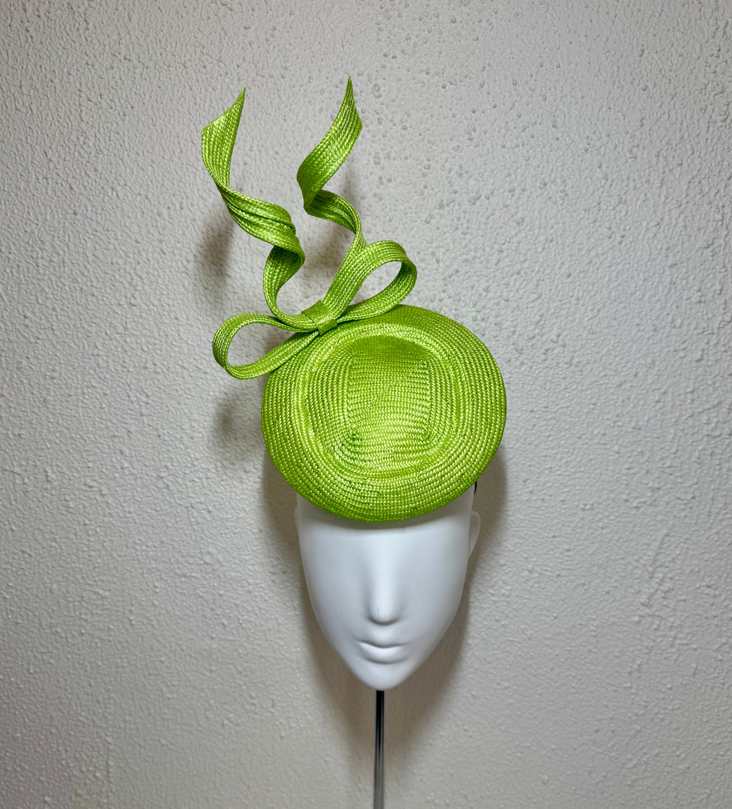 Acid green percher with wired bow