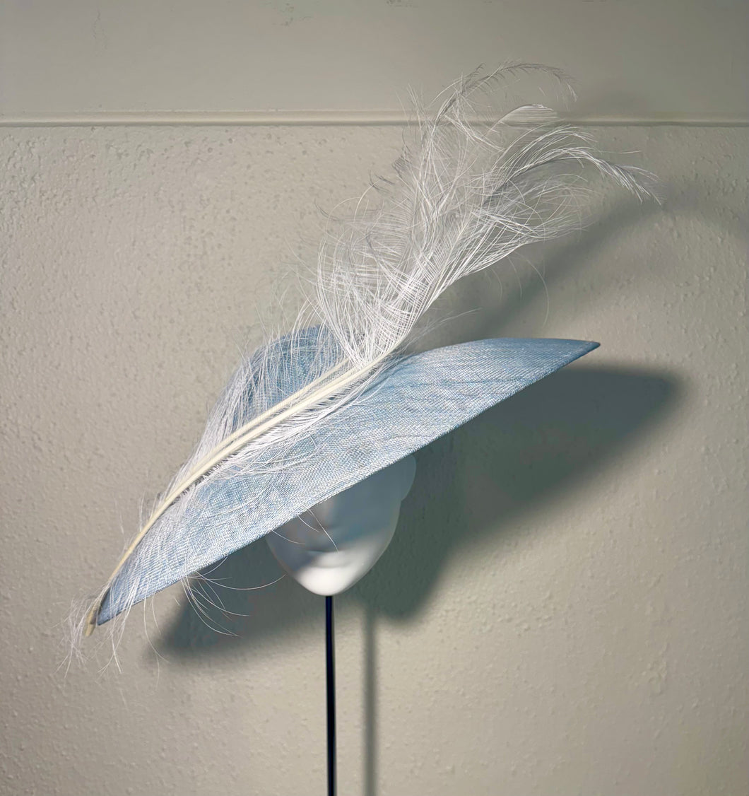 Coolie pale blue featherwork