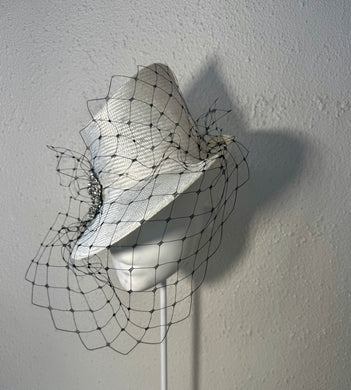 Sharp fedora in ivory