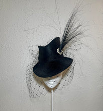 Sharp fedora with antique diamanté brooch detail
