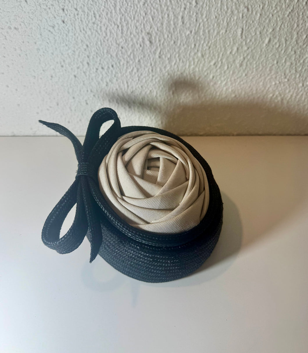 Cream rose pork pie pillbox