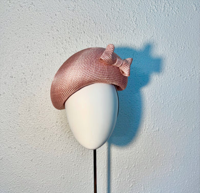 Soft pink beret