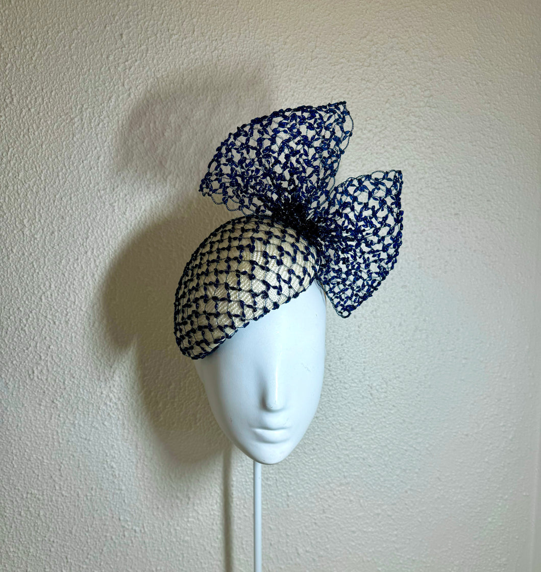 Textured navy and ivory hug