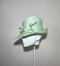 Pale green sharp fedora