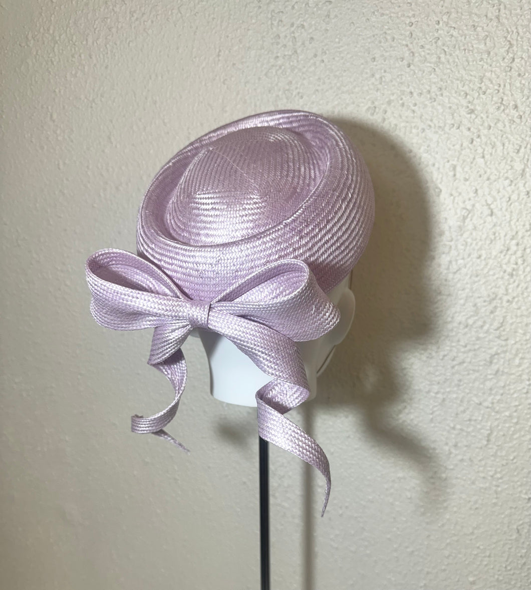 Pillbox soft lilac and soft bow