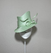 Pale green sharp fedora