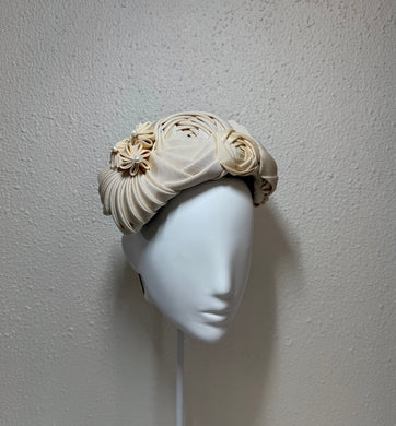 Pleat, fold, roll and stitch roses