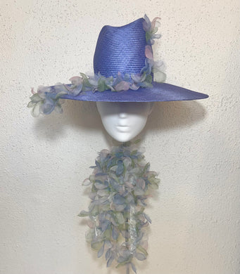 Flat brim fedora let’s go NY floral