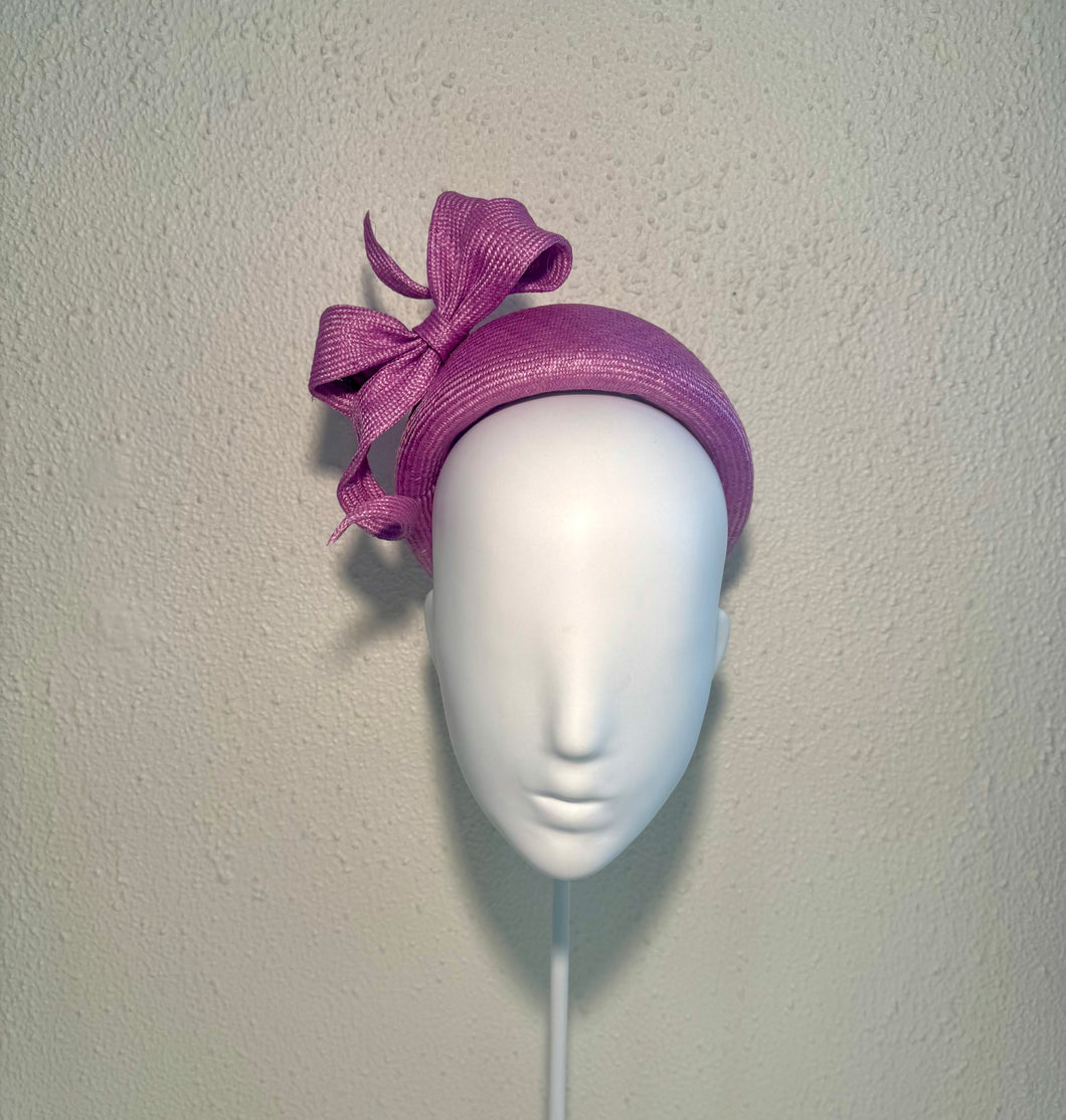 Pillbox Orchid pink soft bow