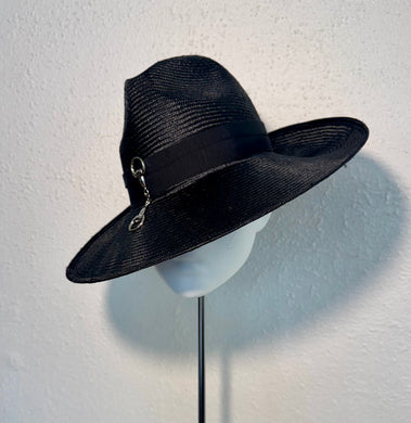 Black classic fedora and horse bit