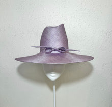 Flat brim fedora in lilac