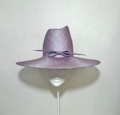 Flat brim fedora in lilac